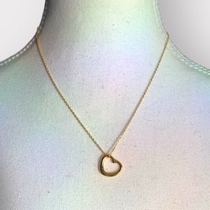 Gold heart shaped necklace